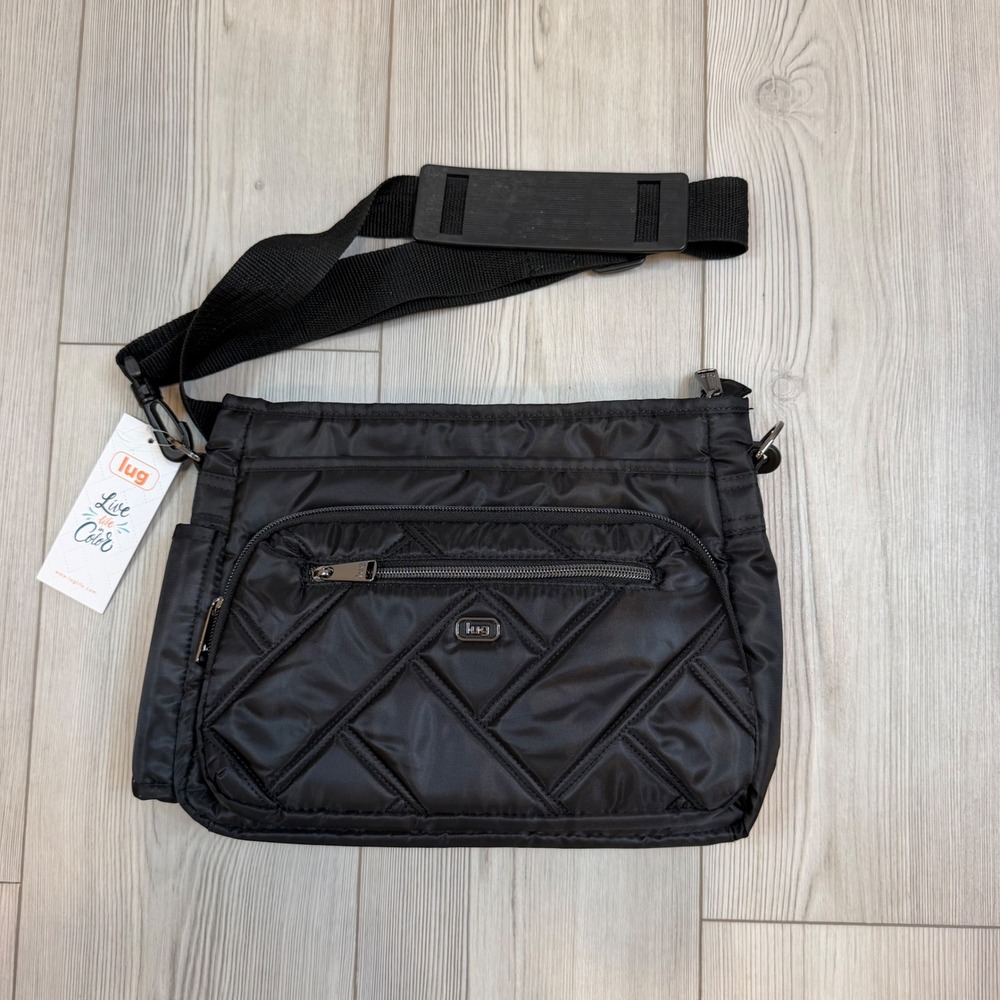 NEW Lug Shimmy SE Crossbody Bag Black Quilted Nylon Shoulder Bag SHIMMY SE-BLACK